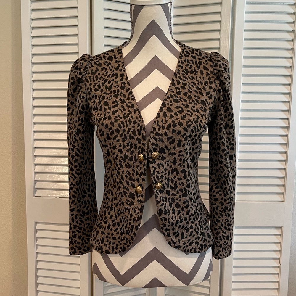 A’GACI Dress Jacket - Blazer - Leopard - Made in USA - Size: Medium